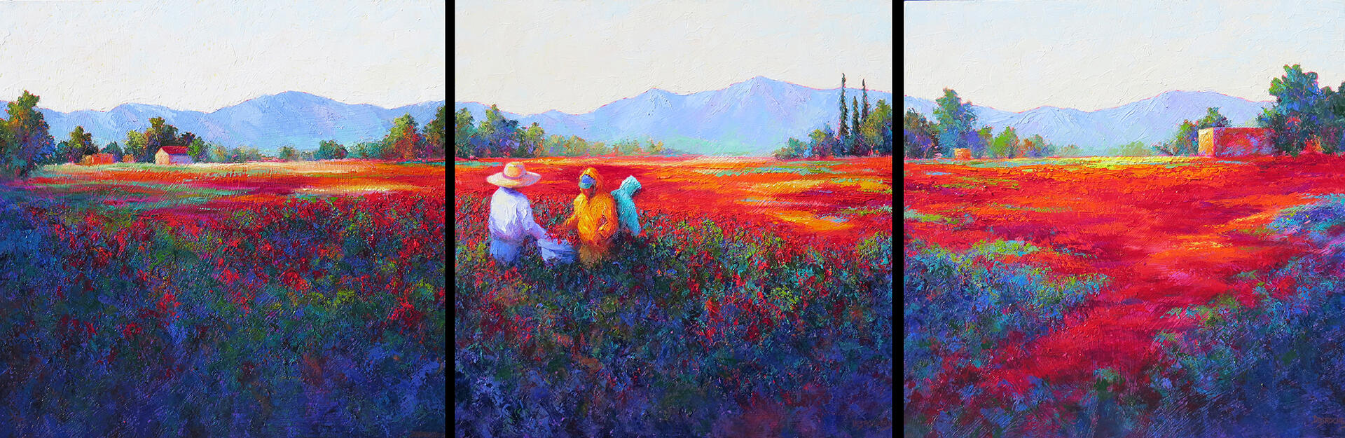 Chile Harvest Triptych III